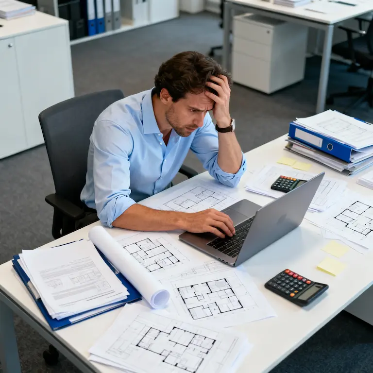 Mitarbeiter bei der Angebotserstellung